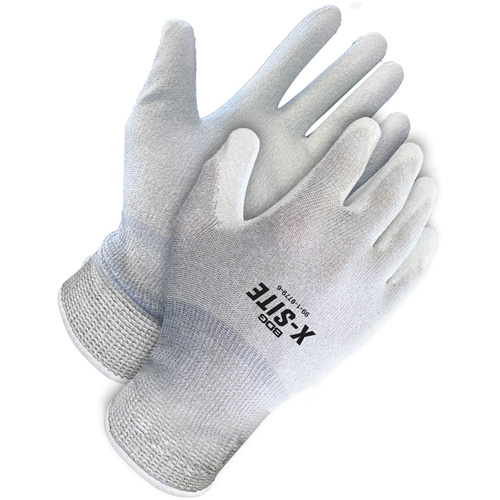 X-Site Anti-Static Coated Gloves, 8, Polyurethane Coating, 15 Gauge, Nylon/Copper Shell SPOC Demo