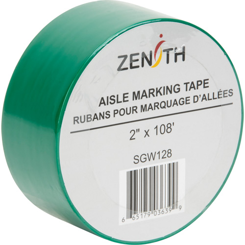 Ruban pour marquage d'all&eacute;es, 2" x 108', PVC, Vert SPOC Demo