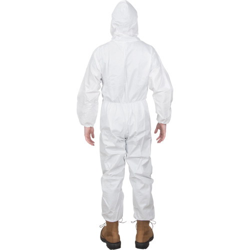 Premium Hooded Coveralls, Small, White, Microporous SPOC Demo