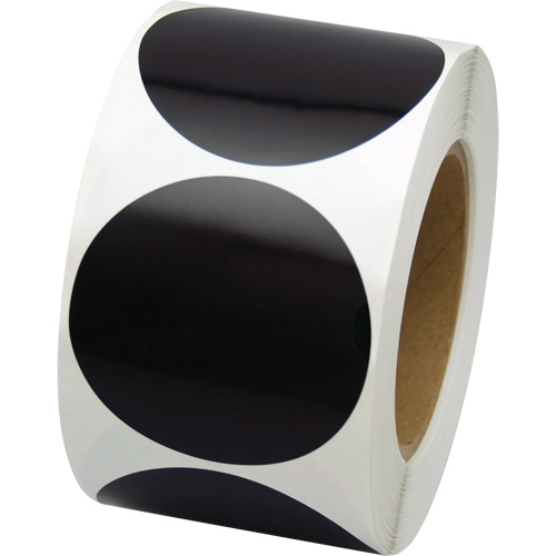 Coloured Marking Dots, Circle, 3" L x 3" W, Black, Vinyl SPOC Demo