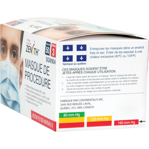 Disposable Procedure Face Masks, ASTM F2100 Level 3, Class 1 SPOC Demo