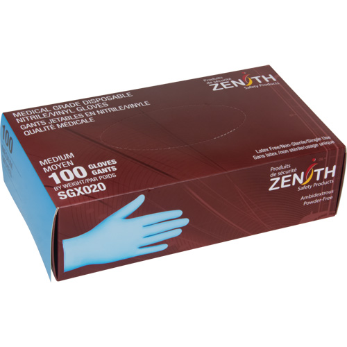 Tactile Medical-Grade Disposable Gloves, Large, Nitrile/Vinyl, 4.5-mil, Powder-Free, Blue, Class 2 SPOC Demo
