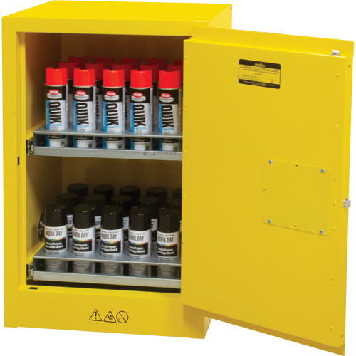 Flammable Aerosol Storage Cabinet, 12 gal., 1 Door, 23" W x 35" H x 18" D SPOC Demo