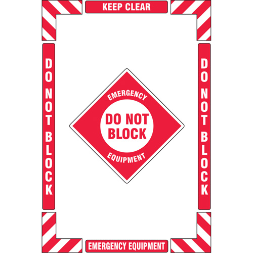 "Emergency Equipment" Floor Marking Kit, Adhesive, English with Pictogram SPOC Demo