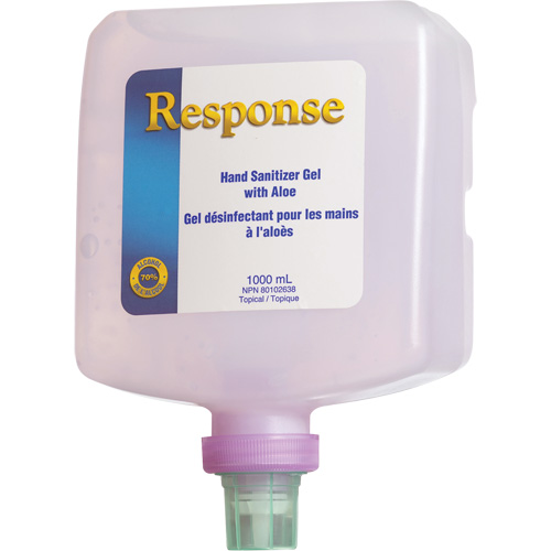 Gel d&eacute;sinfectant pour les mains &agrave; l'alo&egrave;s Response, 1000 ml, Bouteille &agrave; pompe, 70 % alcool SPOC Demo