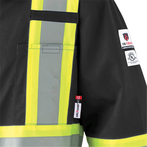 7702BK FR-Tech&reg; 88/12 FR Arc Rated Coveralls, Size 36, Black, 9.7 cal/cm² SPOC Demo