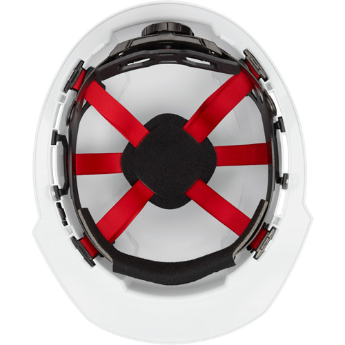 Casque de s&eacute;curit&eacute; &agrave; bordure avant, R&eacute;pond aux normes CSA type 1, Suspension Rochet, Ventil&eacute; SPOC Demo