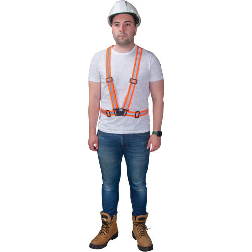 Harnais pour la circulation, Orange haute visibilit&eacute;, Couleur r&eacute;fl&eacute;chissante Argent, 2T-Grand SPOC Demo