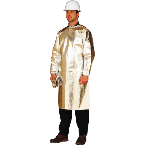 ALM 300 Long Heat Protective Apron/Smock, 48" L, Aluminized Fibreglass SPOC Demo