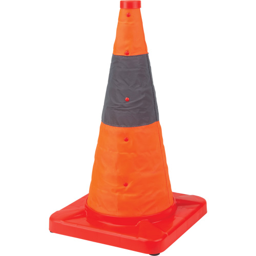 C&ocirc;ne de signalisation repliable, 18" h, Orange SPOC Demo