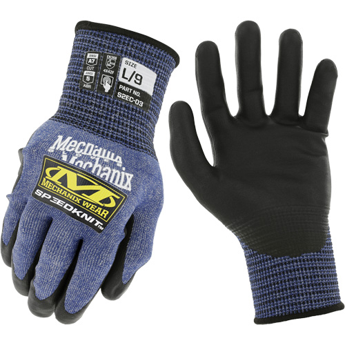 Speedknit S2EC03 Cut-Resistant Gloves, Size Small/7, 18 Gauge, Urethane Coated, HPPE/Tungsten Shell, ASTM ANSI Level A7/EN 388 Level F SPOC Demo