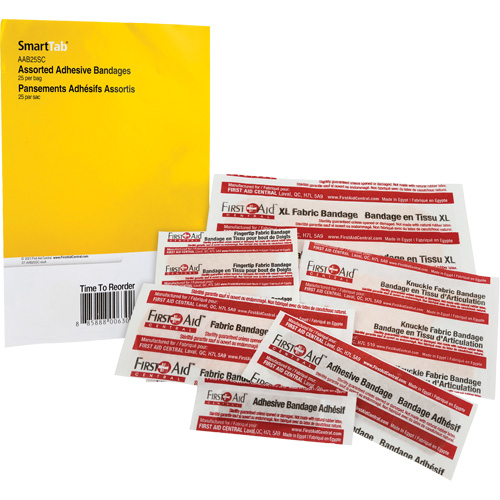 SmartCompliance&reg; Refill Adhesive Bandages, Assorted, Fabric/Plastic, Non-Sterile SPOC Demo