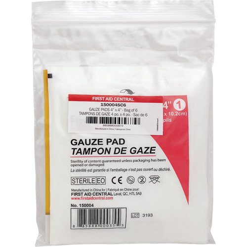 SmartCompliance&reg; Refill Gauze, Pad, 4" L x 4" W, Sterile, Medical Device Class 1 SPOC Demo