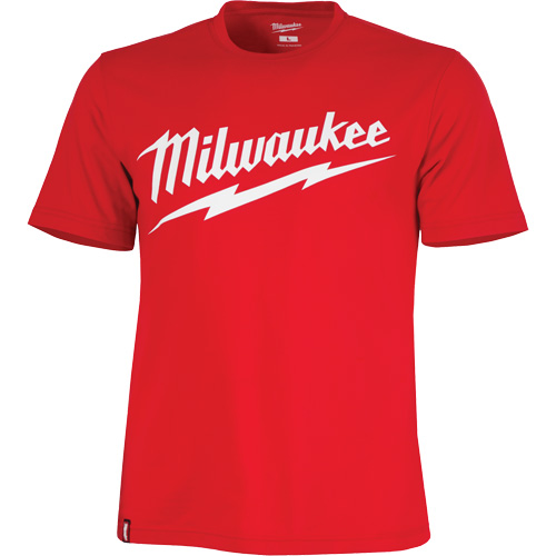 Chandail &agrave; manches courtes tr&egrave;s r&eacute;sistant avec logo Milwaukee, Hommes, Petit, Rouge SPOC Demo