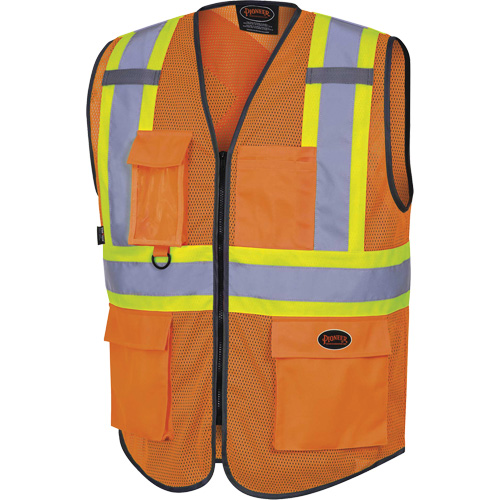6960 Front Mesh Safety Vest, High Visibility Orange, Medium, Polyester SPOC Demo