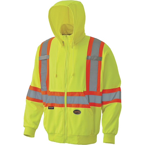 6941 Zip Style Hoodie, X-Small, High Visibility Yellow SPOC Demo