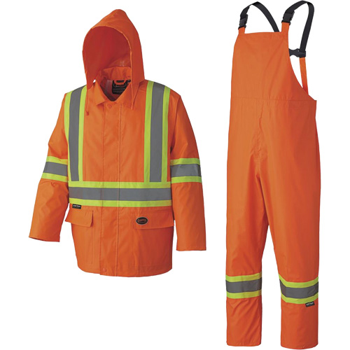 5608 Combinaison de pluie imperm&eacute;able 210D, Polyester/PVC, Petit, Orange haute visibilit&eacute; SPOC Demo