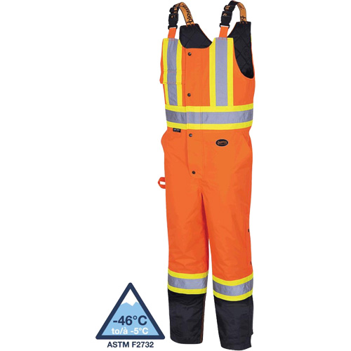 5040BB Salopettes matelass&eacute;es imperm&eacute;ables, Polyester, T-petit, Noir/Orange haute visibilit&eacute; SPOC Demo