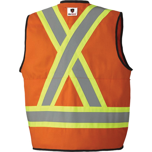 7732 Veste d'arpenteur ignifuge et r&eacute;sistant aux arcs &eacute;lectriques FR-Tech, Petit, Orange haute visibilit&eacute;, 9,7 cal/cm² SPOC Demo