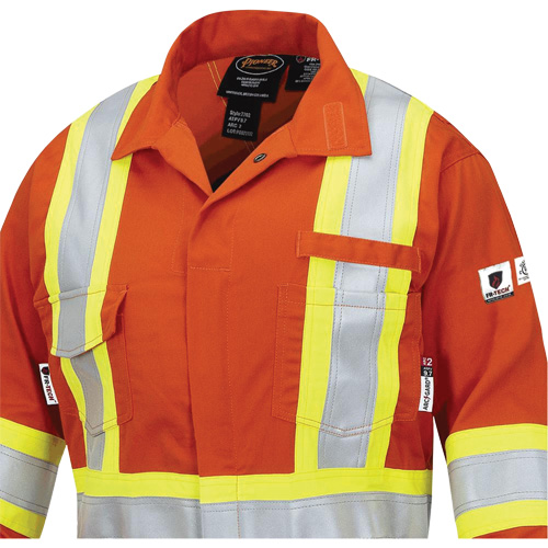7702W Combinaison FR-Tech ignifuge/contre les arcs pour femme, Taille T-petit, Orange haute visibilit&eacute;, 10 cal/cm² SPOC Demo