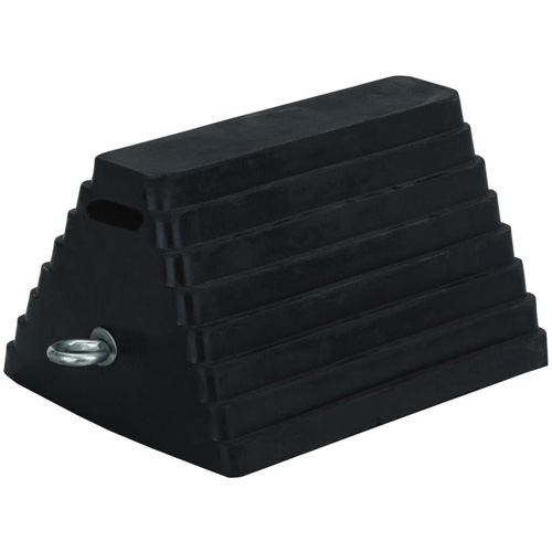 298 Double-Sided Wheel Chock, 6" x 8", Black SPOC Demo