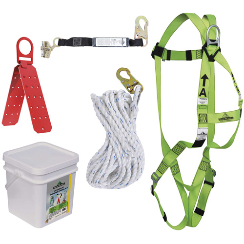 RK4-50 Ensemble de protection contre les chutes, Trousses pour couvreur de toit SPOC Demo
