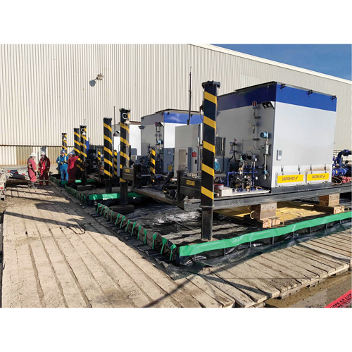 Ultimate Copolymer 2000 Ultra-Containment Berm&reg;, 5610 US gal. Capacity, 15' W x 50' L x 12" H, Hinge Bracket SPOC Demo