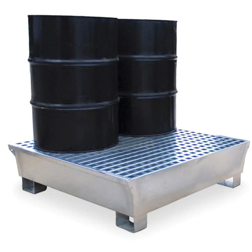 Ultra-Spill Pallet en acier, 4 barils, Capacit&eacute; de d&eacute;versement 68 gal. US, 49,1" x 47,1" x 10,9" SPOC Demo