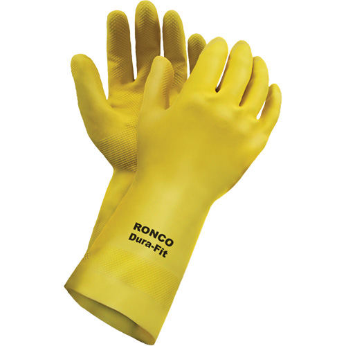Gants r&eacute;utilisables Dura-Fit , Taille Petit/7, 12" lo, Latex, Doublure en Ouat&eacute;e, 20 mils SPOC Demo