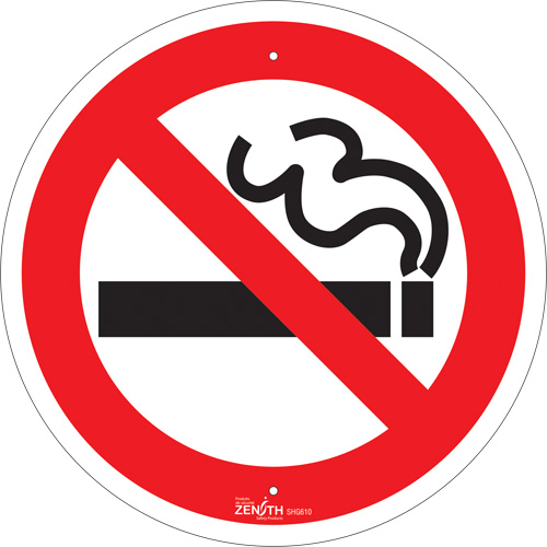 Enseigne de s&eacute;curit&eacute; conforme &agrave; la CSA - No Smoking, 12" x 12", Aluminium, Pictogramme SPOC Demo