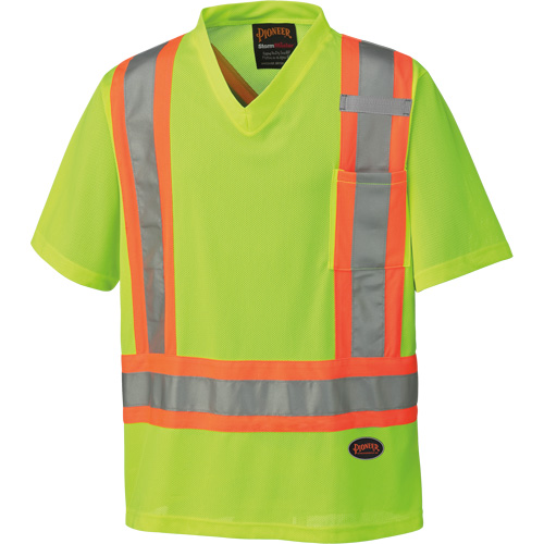 6989 Traffic Micro Mesh T-Shirt, X-Small, High Visibility Lime-Yellow SPOC Demo