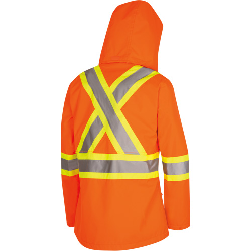 5626W The Rock Women's 300D  Quilted Safety Parka, Polyester/Polyurethane, High Visibility Orange, X-Small SPOC Demo