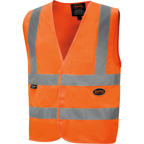 6885 Veste de s&eacute;curit&eacute; haute visibilit&eacute; en tricot chaîne, Orange haute visibilit&eacute;, Petit, Polyester SPOC Demo