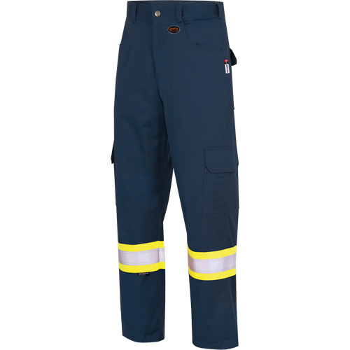 7764 FR-Tech&reg; High Visibility 88/12 FR/Arc Rated Safety Cargo Pants, 30, x 32, Navy Blue SPOC Demo