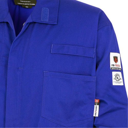 7779T FR-Tech&reg; 88/12 Arc Rated Flame Resistant Coveralls, Size 40 (Tall), Royal Blue, 10 cal/cm² SPOC Demo