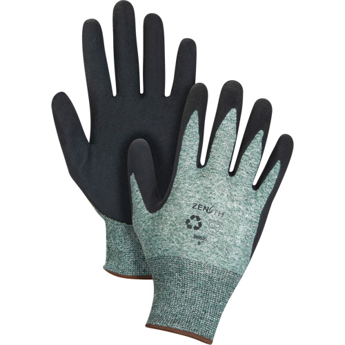 Eco-Friendly Crinkle Grip Coated Gloves, 9, Foam Latex Coating, 15 Gauge, Nylon/RPET Shell SPOC Demo