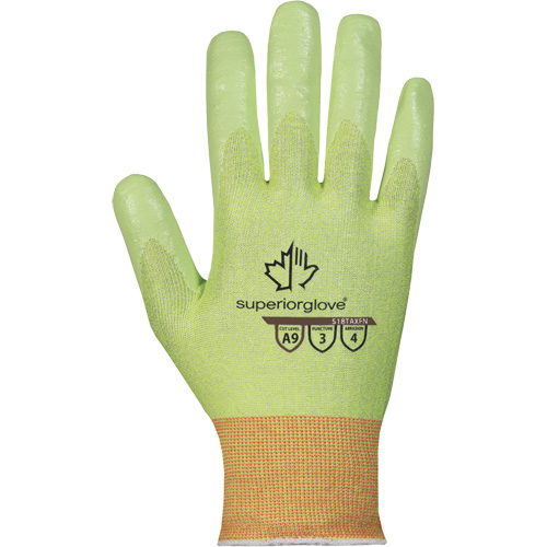 Hi-Viz S18TAXFN Cut-Resistant Gloves, Size 6, 18 Gauge, Foam Nitrile Coated, TenActiv Shell, ASTM ANSI Level A9 SPOC Demo