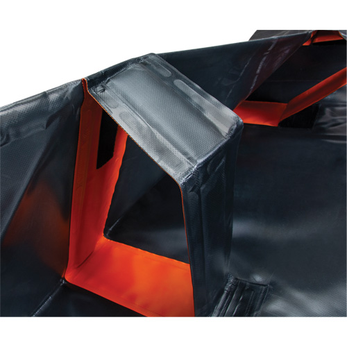 Berme d&eacute;ployable &agrave; mur IBX, Capacit&eacute; 268 gal. US, 6' la x 6' lo x 12" h, Support &agrave; encliqueter SPOC Demo