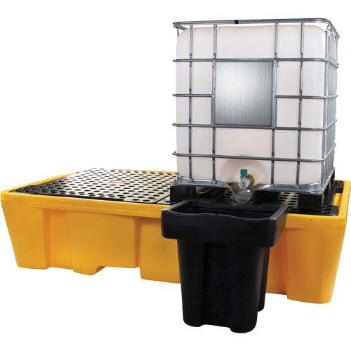 Double palette de d&eacute;versements IBC, Capacit&eacute; de d&eacute;versement 317 gal. US, 89" x 57" x 23" SPOC Demo
