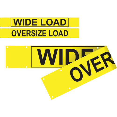 Double Sided Wide Load/Oversized Load Banner, Vinyl, 96" W x 12" H SPOC Demo