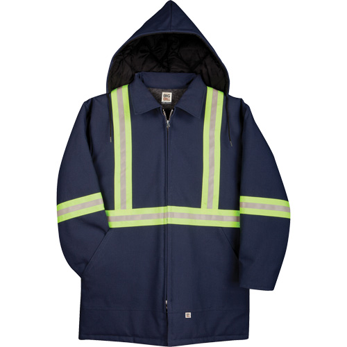 Premium Duck Parka with Reflective Material, Navy Blue, 4X-Large SPOC Demo