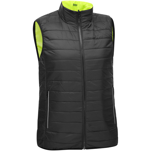 Veste bouffante, enveloppante et r&eacute;versible avec X au dos Bisley pour femmes, Jaune lime haute visibilit&eacute;, Petit, Polyester SPOC Demo