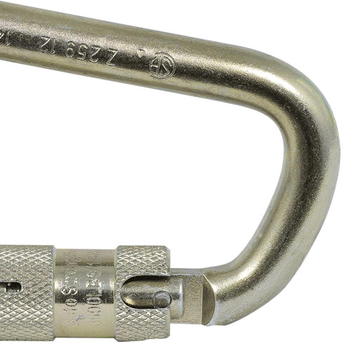 CP-03015-1 Zinc Plated Carabiner with 1" Gate Opening, Steel SPOC Demo
