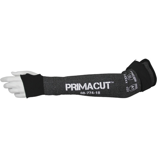 Manchette r&eacute;sistante &agrave; la coupe PrimaCut 68-774, PEHP, 18", ASTM ANSI niveau A7/EN 388 niveau F, Gris SPOC Demo