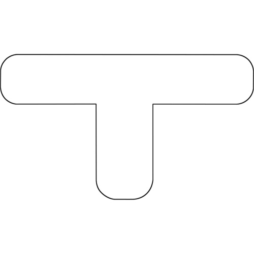 Floor Marking Shapes, T, 9.5" L x 6.5" W, White, Vinyl SPOC Demo