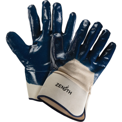 Heavyweight Safety Cuff Gloves, 11/2X-Large, Nitrile Coating, Cotton Shell SPOC Demo