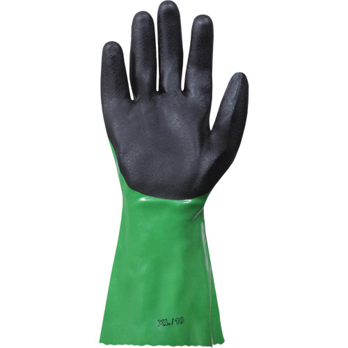 SolvStop Chemical-Resistant Gloves, Size 7, 12" L, PVC SPOC Demo
