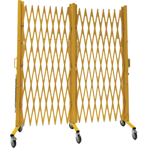 Barri&egrave;re extensible, 84" h x 20' lo, Jaune SPOC Demo