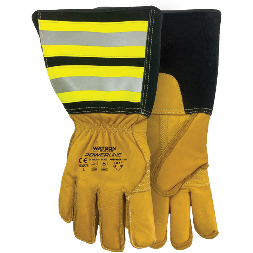 Powerline Water-Resistant Gloves, Leather, Medium SPOC Demo
