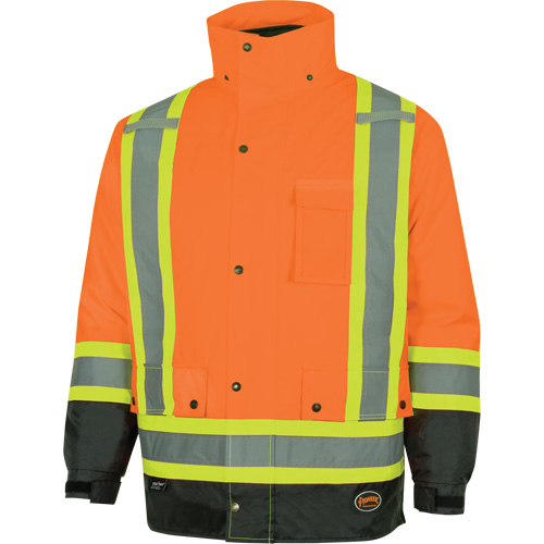 Parka de s&eacute;curit&eacute; d'hiver imperm&eacute;able 7-en-1 5056 Pioneer Yukon, Polyester, Noir/Orange haute visibilit&eacute;, T-petit SPOC Demo